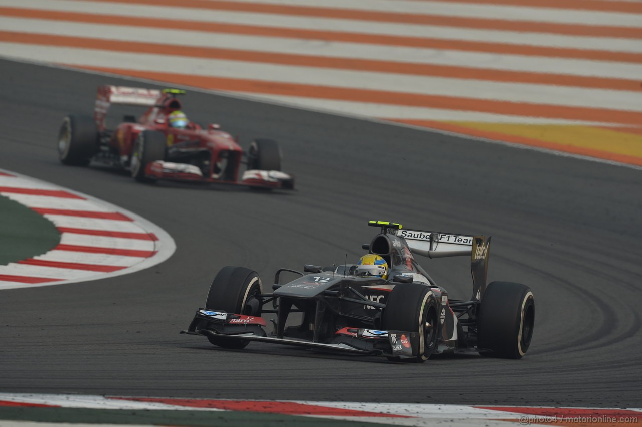 GP INDIA, 27.10.2013- Gara: Esteban Gutierrez (MEX), Sauber F1 Team C32 