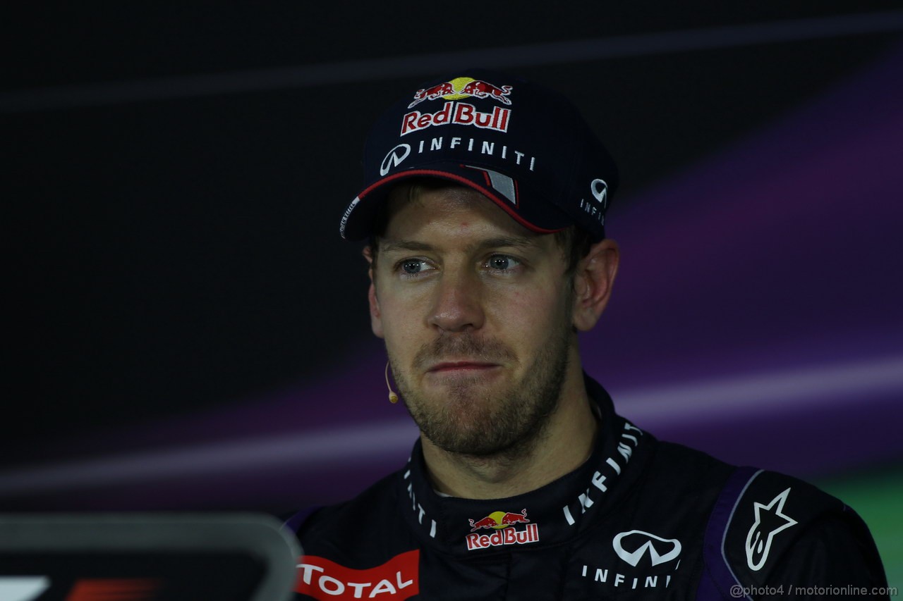 GP INDIA, 27.10.2013- Conferenza Stampa: Sebastian Vettel (GER) Red Bull Racing RB9 (vincitore)