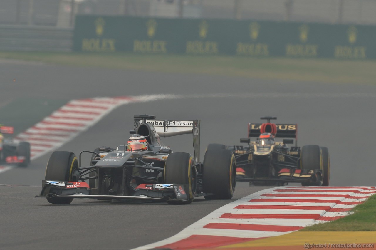 GP INDIA, 27.10.2013- Gara: Nico Hulkenberg (GER) Sauber F1 Team C32 