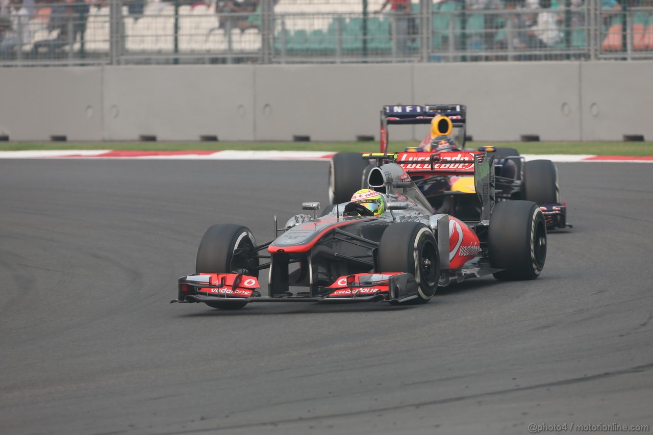 GP INDIA, 27.10.2013- Gara: Sergio Perez (MEX) McLaren MP4-28 
