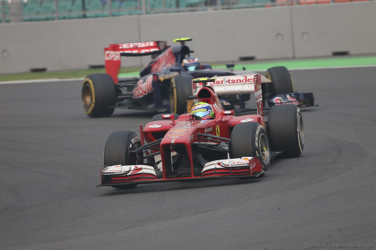 GP INDIA, 27.10.2013- Gara: Felipe Massa (BRA) Ferrari F138 