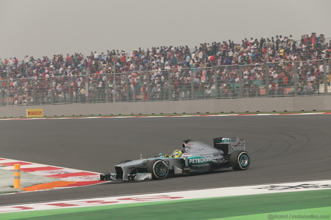 GP INDIA, 27.10.2013- Gara: Nico Rosberg (GER) Mercedes AMG F1 W04 