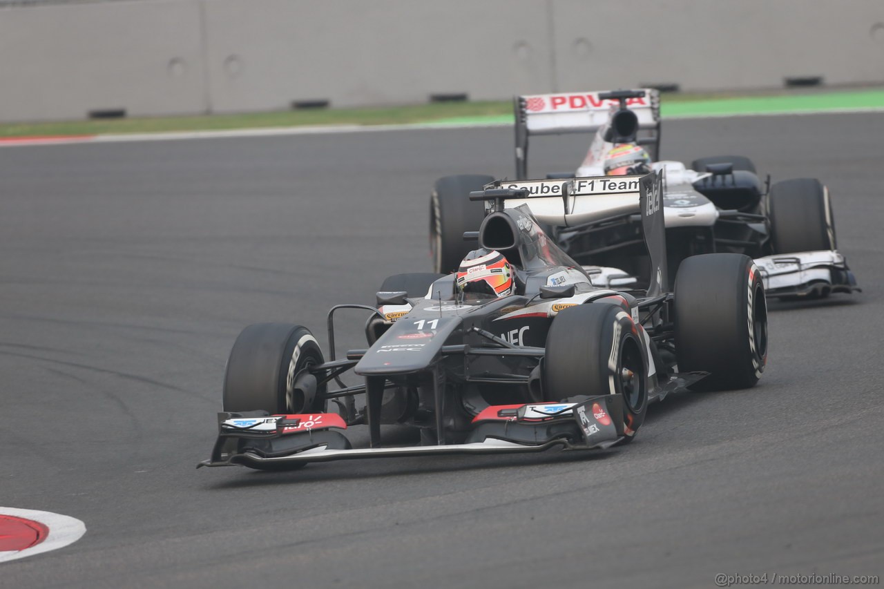 GP INDIA, 27.10.2013- Gara: Nico Hulkenberg (GER) Sauber F1 Team C32 