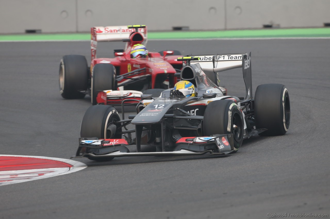 GP INDIA, 27.10.2013- Gara: Esteban Gutierrez (MEX), Sauber F1 Team C32 
