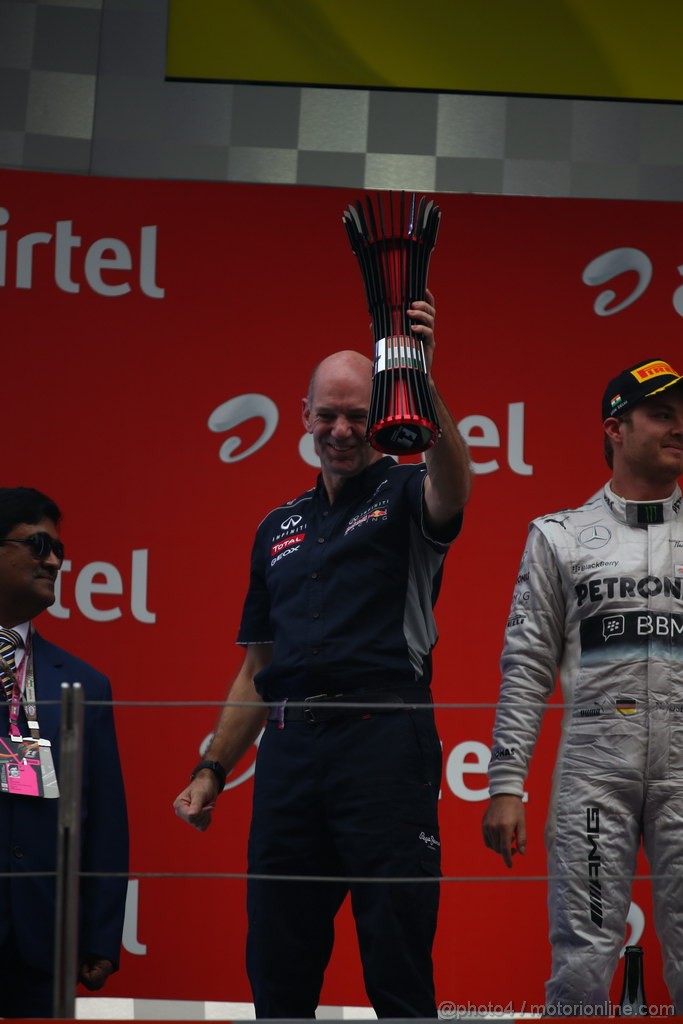 GP INDIA, 27.10.2013- Podium: Adrian Newey (GBR), Red Bull Racing , Technical Operations Director 