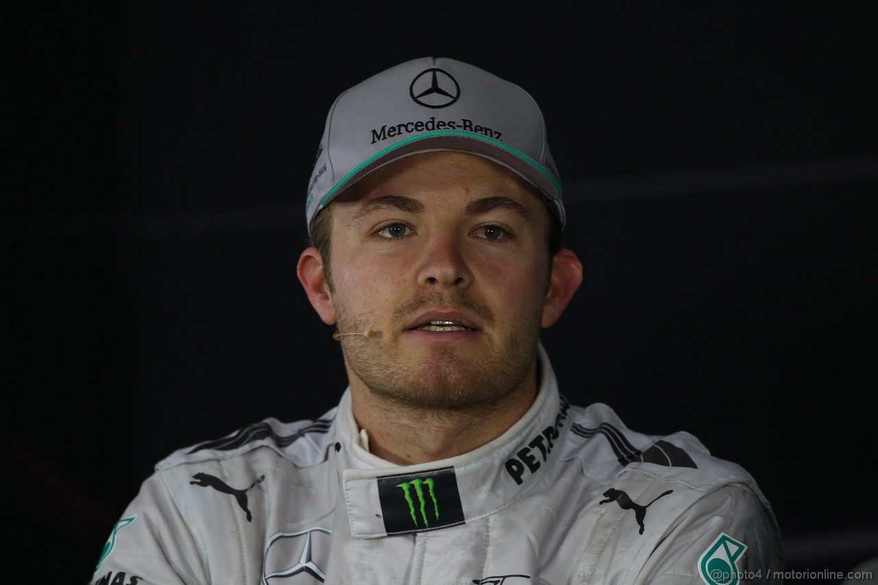 GP INDIA, 27.10.2013- Conferenza Stampa: Nico Rosberg (GER) Mercedes AMG F1 W04 (secondo)