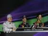 GP INDIA, 27.10.2013- Conferenza Stampa: Sebastian Vettel (GER) Red Bull Racing RB9 (vincitore), Nico Rosberg (GER) Mercedes AMG F1 W04 (secondo) e Romain Grosjean (FRA) Lotus F1 Team E21 (terzo)