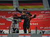 GP INDIA, 27.10.2013- Podium: Sebastian Vettel (GER) Red Bull Racing RB9 (vincitore), Nico Rosberg (GER) Mercedes AMG F1 W04 (secondo) e Romain Grosjean (FRA) Lotus F1 Team E21 (terzo) 