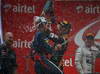 GP INDIA, 27.10.2013- Podium: Sebastian Vettel (GER) Red Bull Racing RB9 (vincitore)