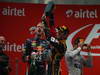 GP INDIA, 27.10.2013- Podio: Sebastian Vettel (GER) Red Bull Racing RB9 (ganador), Nico Rosberg (GER) Mercedes AMG F1 W04 (segundo) y Romain Grosjean (FRA) Lotus F1 Team E21 (tercero)