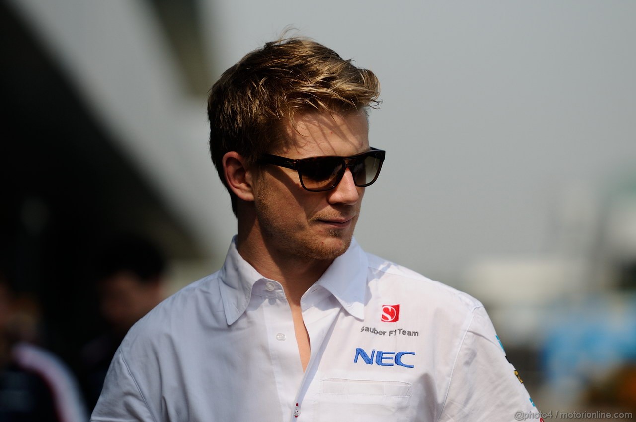 GP INDIA, 24.10.2013- Nico Hulkenberg (GER) Sauber F1 Team C32 