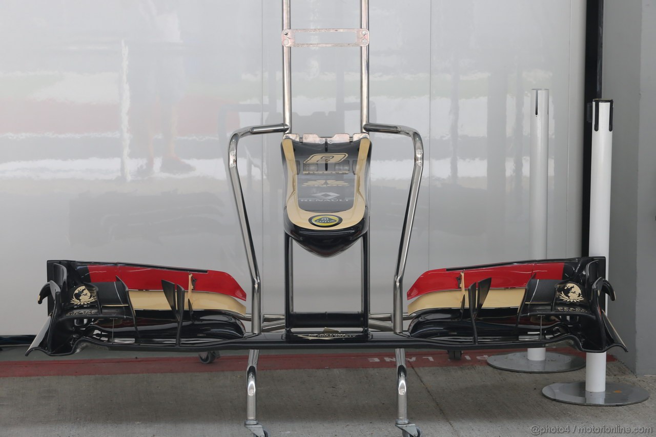 GP INDIA, Romain Grosjean (FRA) Lotus F1 Team E21 front wing details 