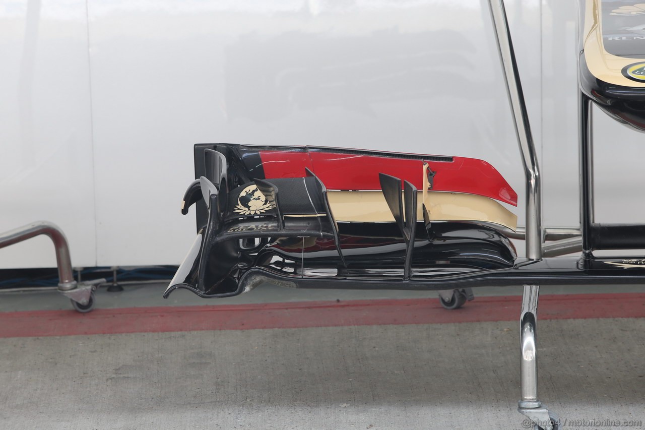 GP INDIA, Lotus F1 E21 front wing details 