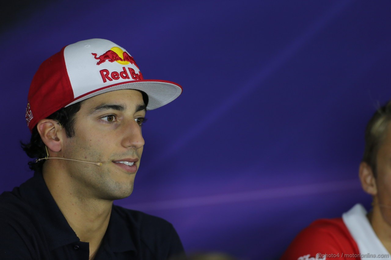 GP INDIA, 24.10.2013- Giovedi' press conference: Daniel Ricciardo (AUS) Scuderia Toro Rosso STR8 