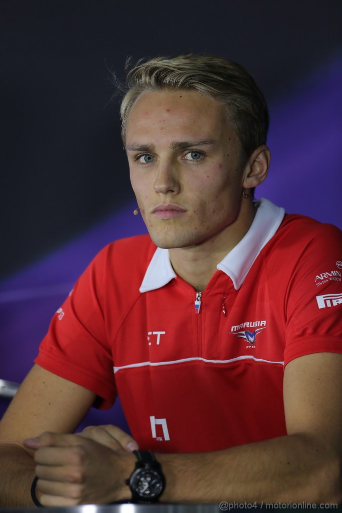 GP INDIA, 24.10.2013- Giovedi' press conference: Max Chilton (GBR), Marussia F1 Team MR02 