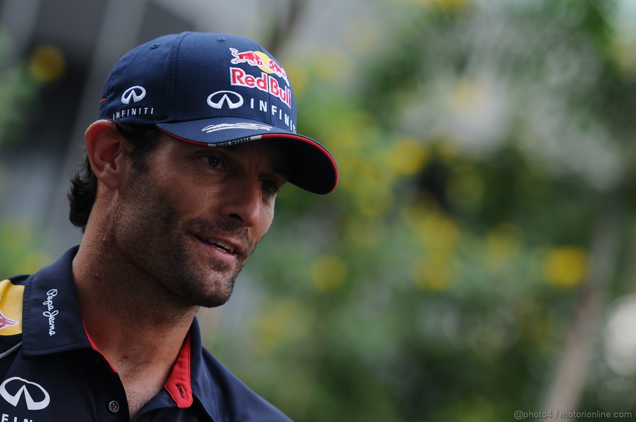 GP INDIA, 24.10.2013- Mark Webber (AUS) Red Bull Racing RB9 