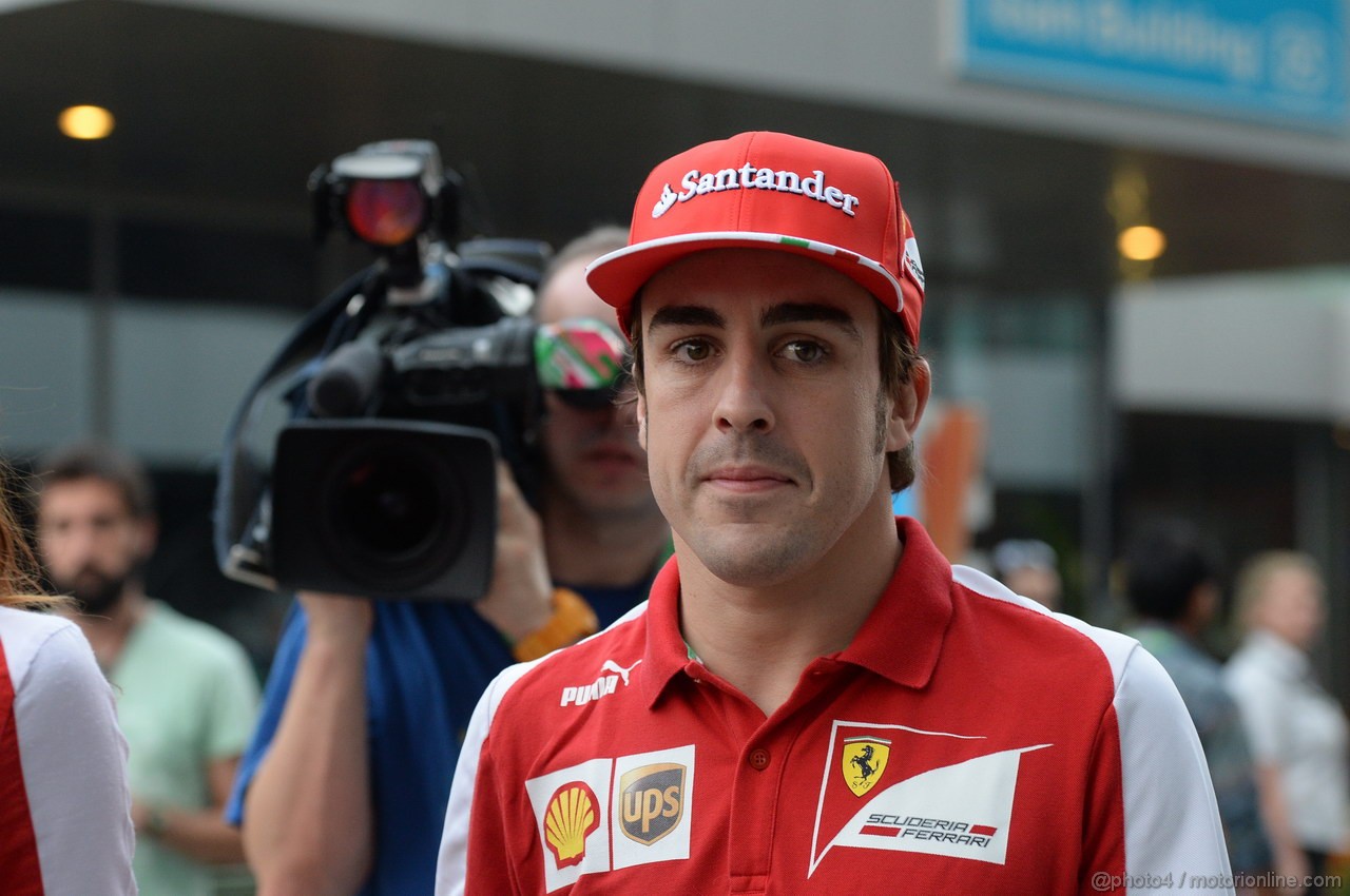 GP INDIA, 24.10.2013- Fernando Alonso (ESP) Ferrari F138 