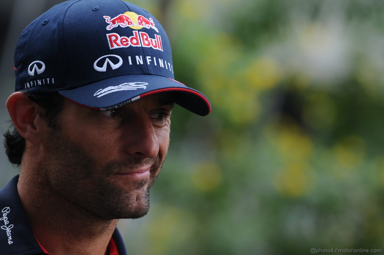 GP INDIA, 24.10.2013- Mark Webber (AUS) Red Bull Racing RB9 