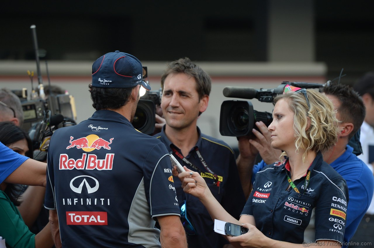GP INDIA, 24.10.2013- Mark Webber (AUS) Red Bull Racing RB9 