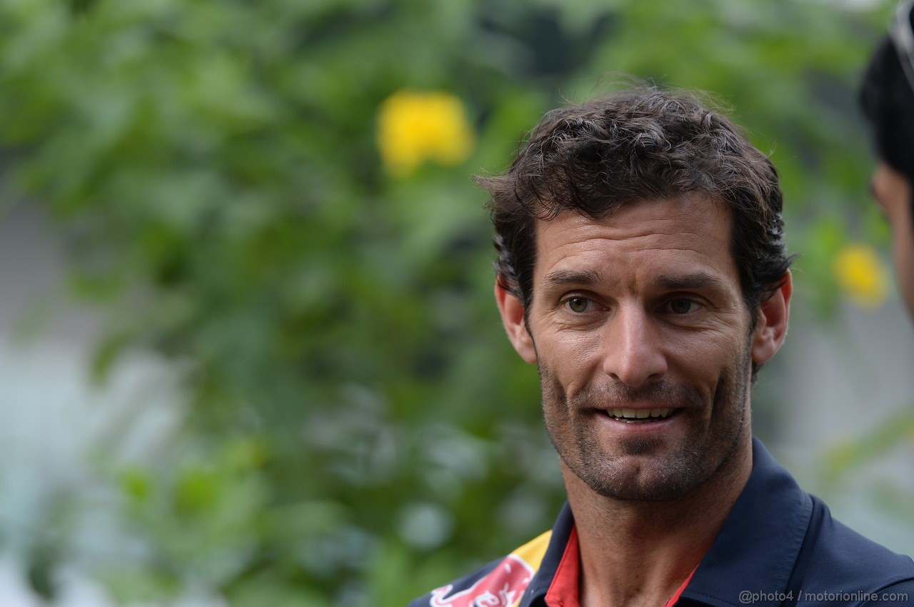 GP INDIA, 24.10.2013- Mark Webber (AUS) Red Bull Racing RB9 