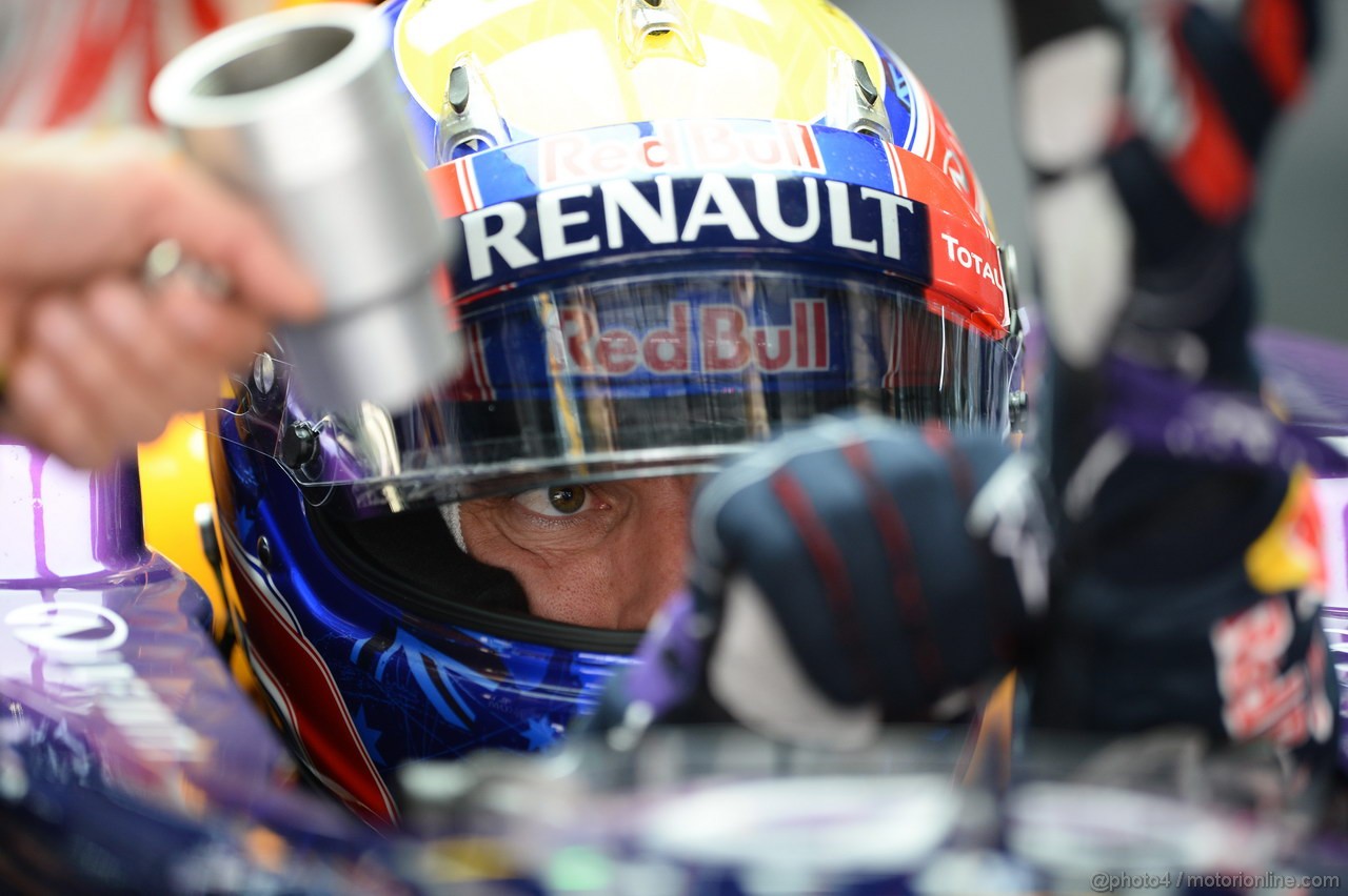 GP INDIA, 26.10.2013- Free practice 3: Mark Webber (AUS) Red Bull Racing RB9 