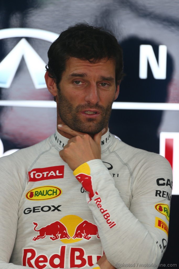 GP INDIA, 26.10.2013- Free practice 3: Mark Webber (AUS) Red Bull Racing RB9 