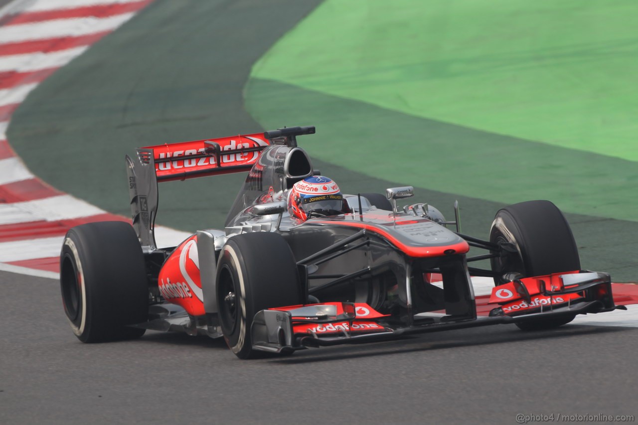 GP INDIA, 26.10.2013- Free practice 3: Jenson Button (GBR) McLaren Mercedes MP4-28 