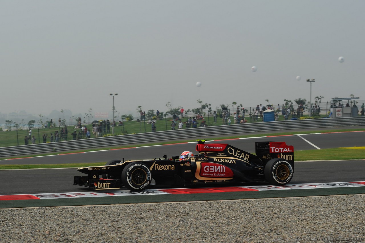 GP INDIA, 26.10.2013- Free practice 3: Romain Grosjean (FRA) Lotus F1 Team E21 