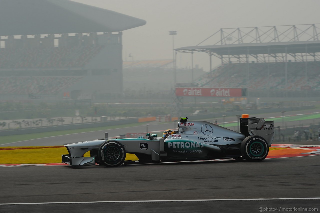 GP INDIA, 26.10.2013- Free practice 3: Lewis Hamilton (GBR) Mercedes AMG F1 W04 