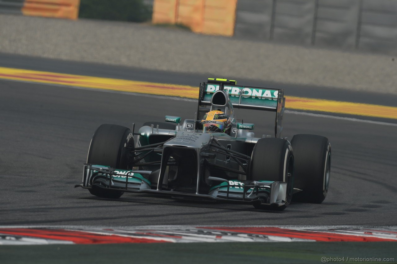 GP INDIA, 26.10.2013- Free practice 3: Lewis Hamilton (GBR) Mercedes AMG F1 W04 