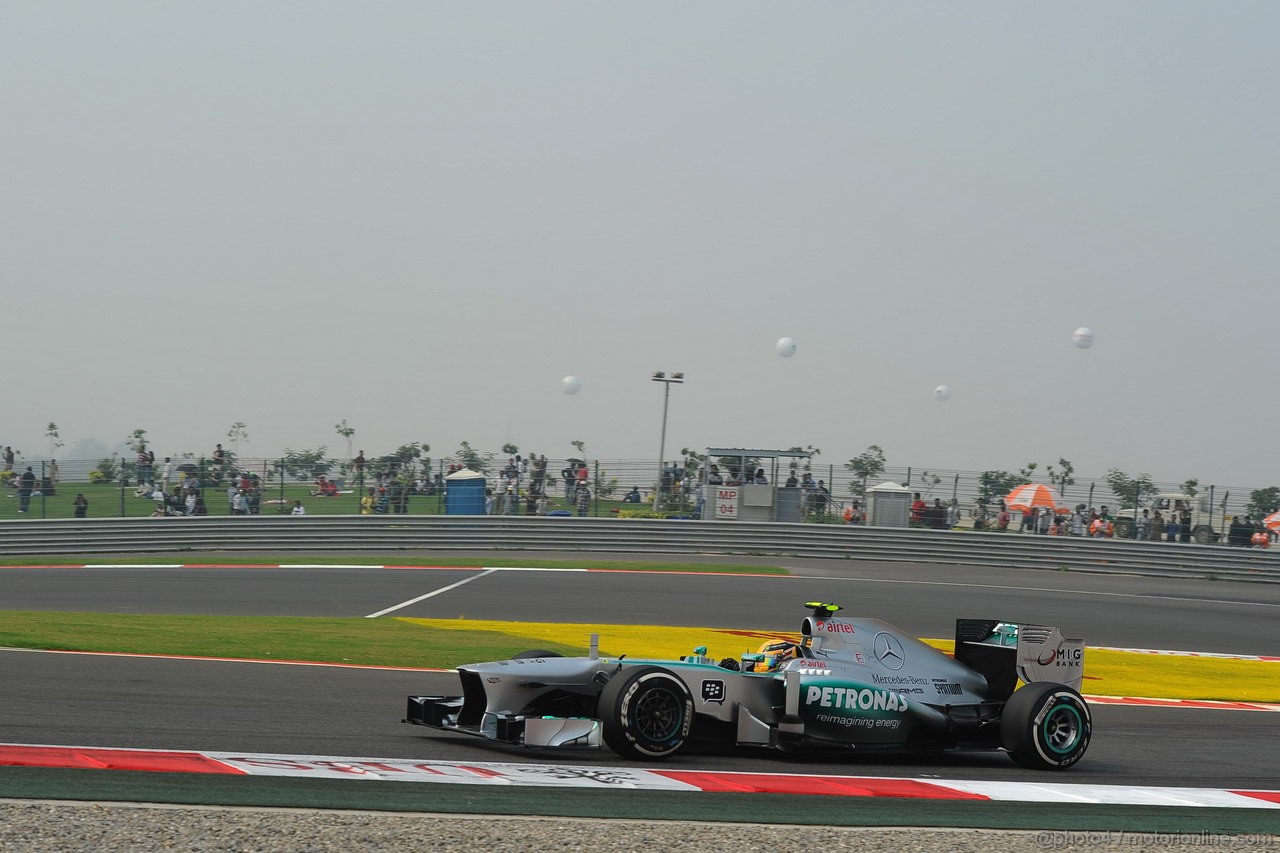 GP INDIA, 26.10.2013- Free practice 3: Lewis Hamilton (GBR) Mercedes AMG F1 W04 
