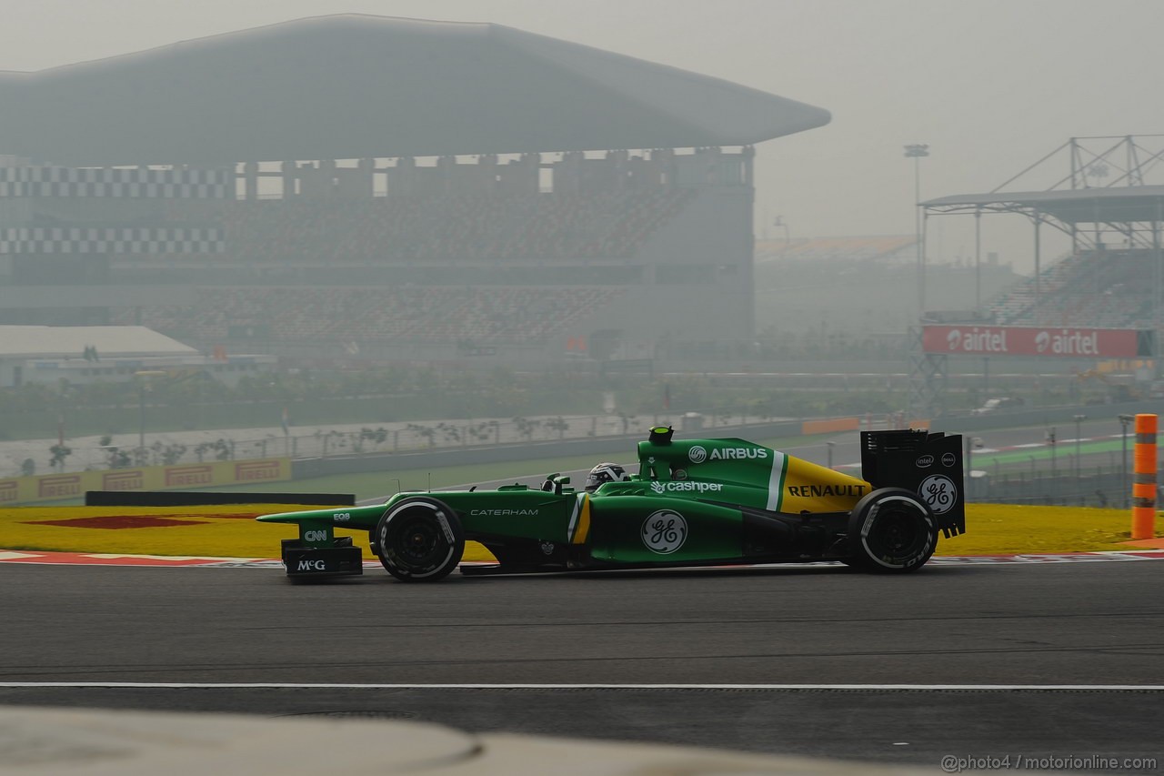GP INDIA, 26.10.2013- Free practice 3: Giedo Van der Garde (NED), Caterham F1 Team CT03 