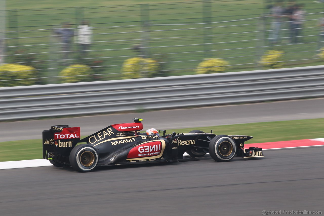GP INDIA, 26.10.2013- Free practice 3: Romain Grosjean (FRA) Lotus F1 Team E21 