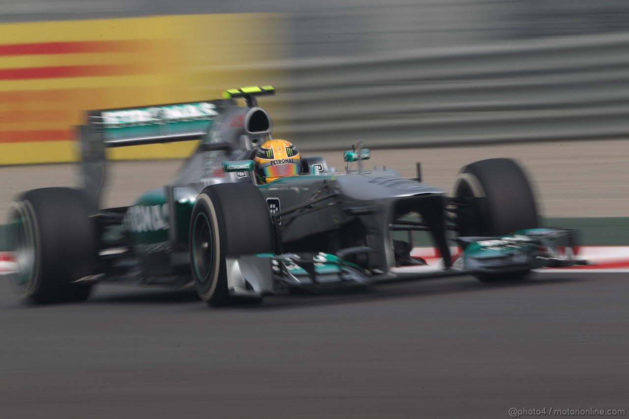 GP INDIA, 26.10.2013- Free practice 3: Lewis Hamilton (GBR) Mercedes AMG F1 W04 