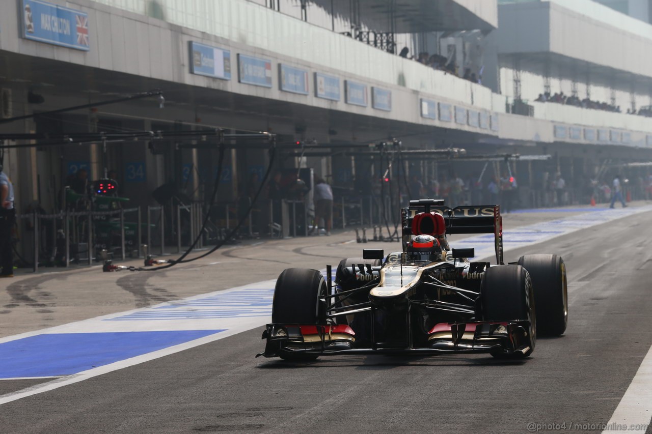 GP INDIA, 26.10.2013- Free practice 3: Kimi Raikkonen (FIN) Lotus F1 Team E21 