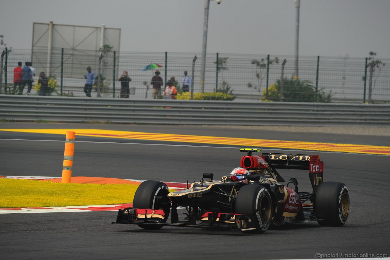 GP INDIA, 26.10.2013- Free practice 3: Romain Grosjean (FRA) Lotus F1 Team E21 