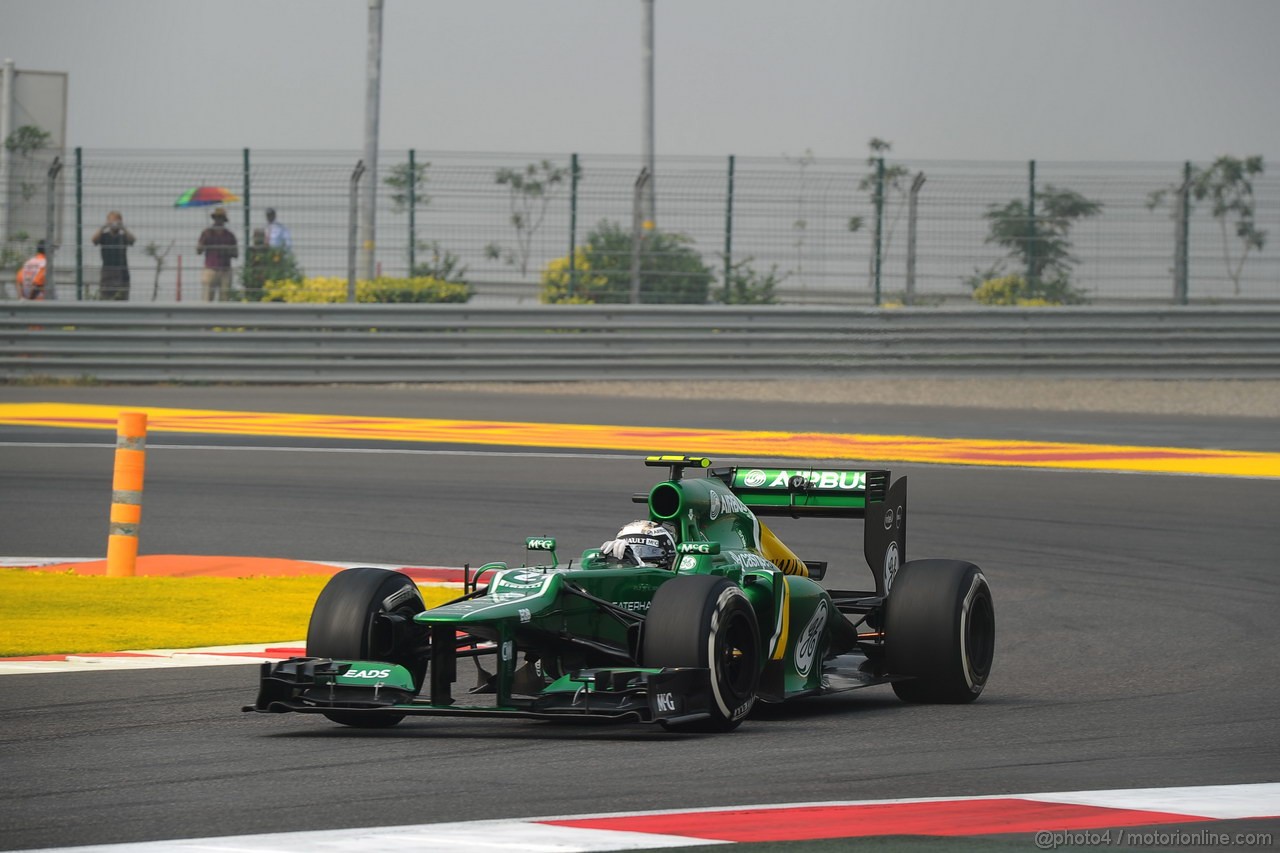 GP INDIA, 26.10.2013- Free practice 3: Giedo Van der Garde (NED), Caterham F1 Team CT03 