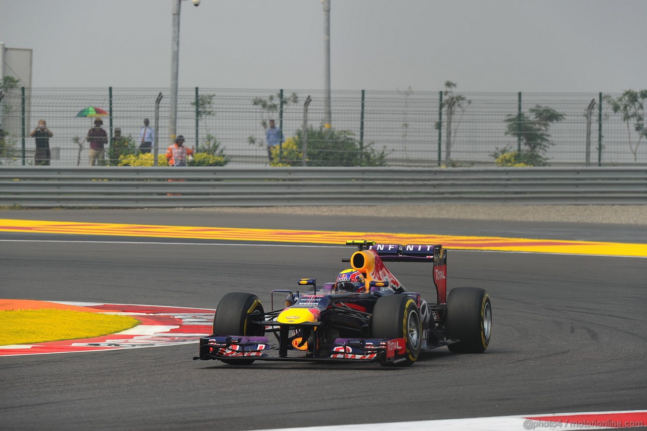 GP INDIA, 26.10.2013- Free practice 3: Mark Webber (AUS) Red Bull Racing RB9 