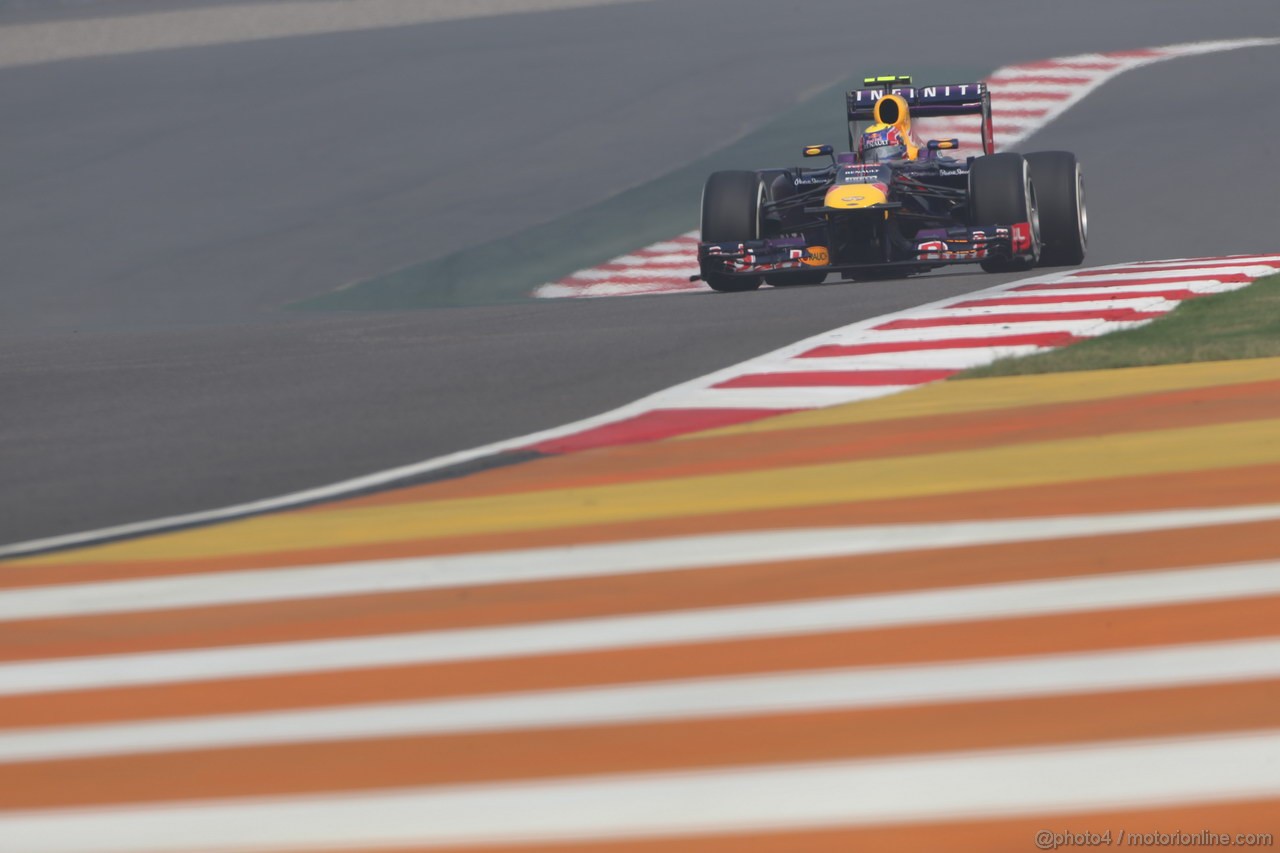 GP INDIA, 26.10.2013- Free practice 3: Mark Webber (AUS) Red Bull Racing RB9 
