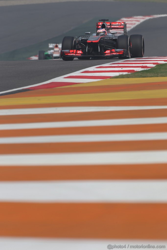 GP INDIA, 26.10.2013- Free practice 3: Jenson Button (GBR) McLaren Mercedes MP4-28 