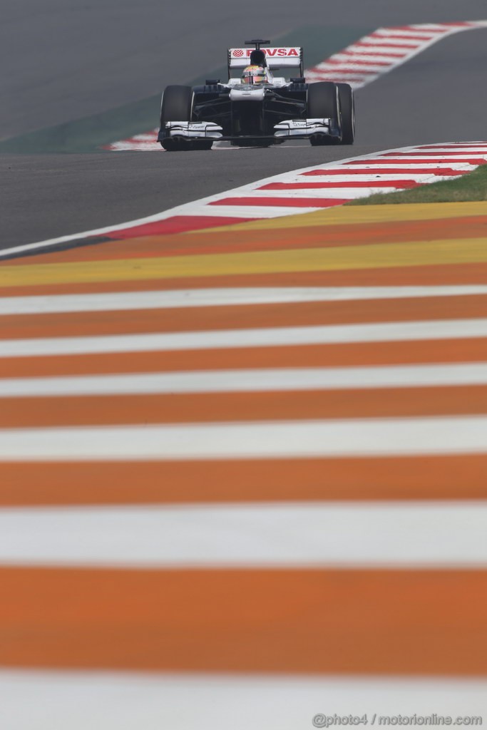 GP INDIA, 26.10.2013- Free practice 3: Pastor Maldonado (VEN) Williams F1 Team FW35 