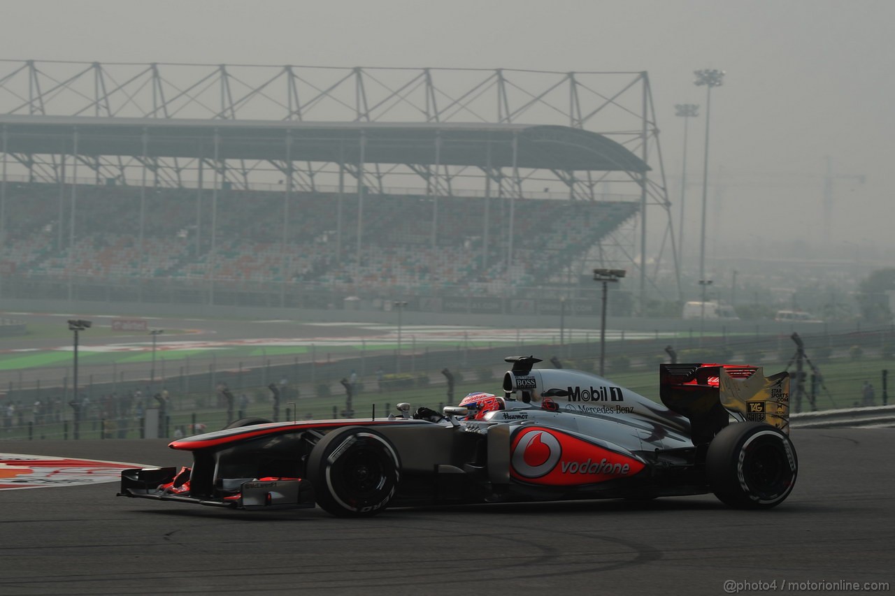 GP INDIA, 26.10.2013- Free practice 3: Jenson Button (GBR) McLaren Mercedes MP4-28 