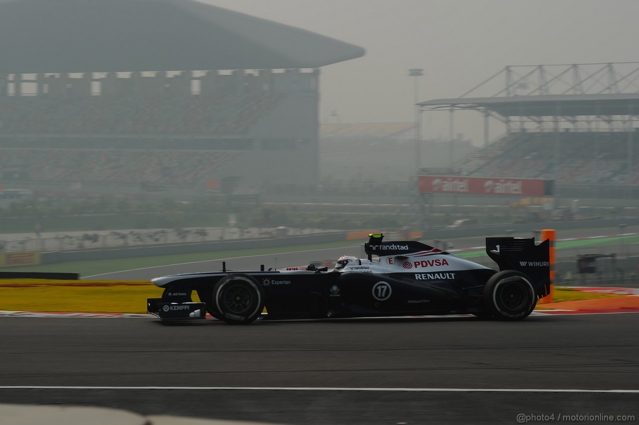 GP INDIA, 26.10.2013- Free practice 3: Pastor Maldonado (VEN) Williams F1 Team FW35 
