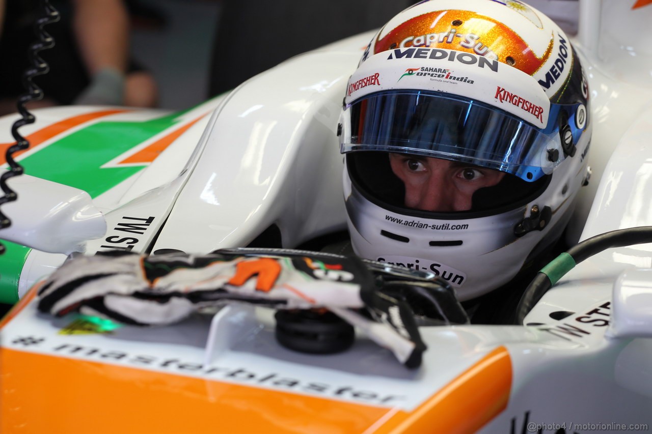 GP INDIA, 26.10.2013- Free practice 3: Adrian Sutil (GER), Sahara Force India F1 Team VJM06 