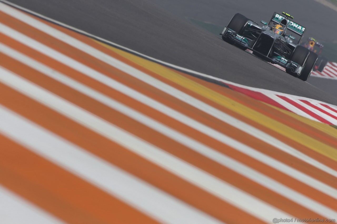 GP INDIA, 26.10.2013- Free practice 3: Lewis Hamilton (GBR) Mercedes AMG F1 W04 