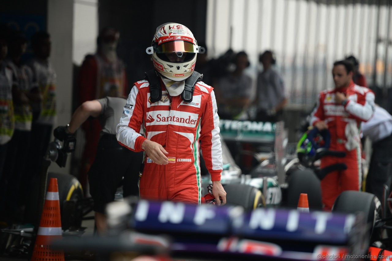 GP INDIA, 26.10.2013- Qualifiche: Fernando Alonso (ESP) Ferrari F138 