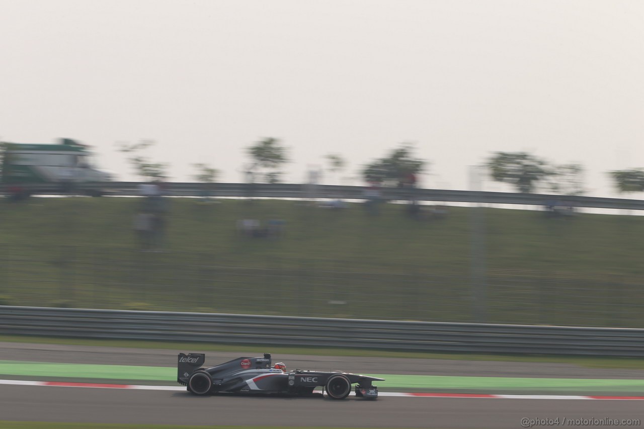 GP INDIA, 26.10.2013- Qualifiche: Nico Hulkenberg (GER) Sauber F1 Team C32 