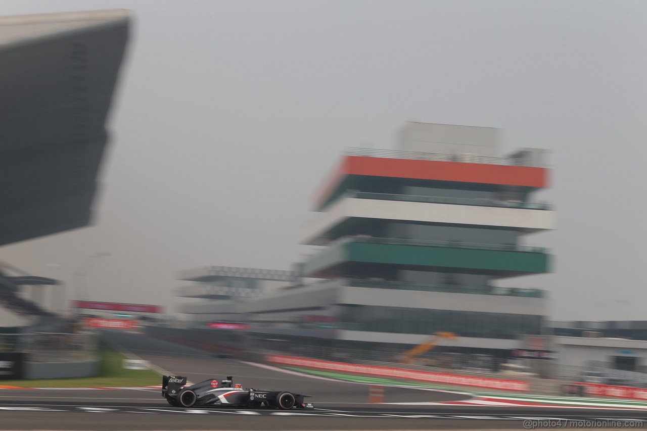 GP INDIA, 26.10.2013- Qualifiche: Nico Hulkenberg (GER) Sauber F1 Team C32 