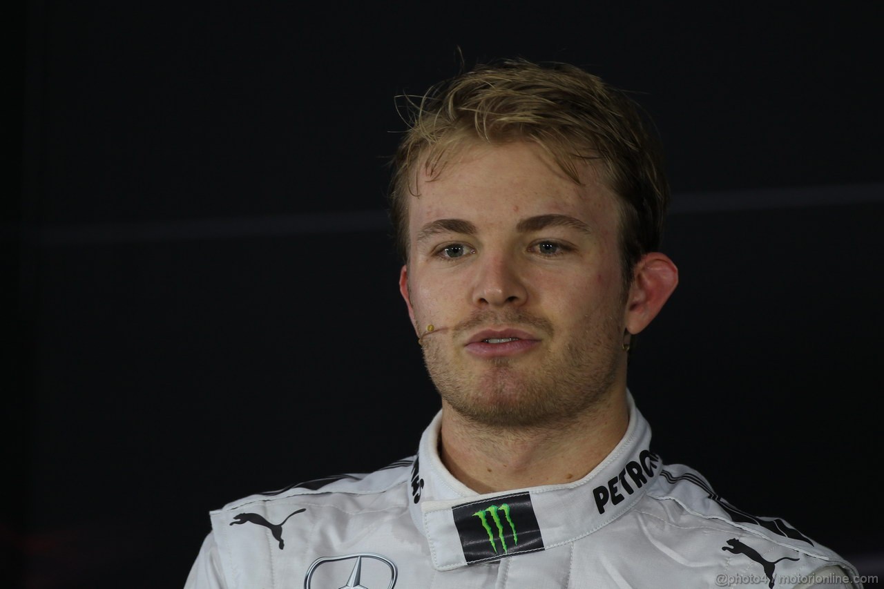 GP INDIA, 26.10.2013- Qualifiche press conference: Nico Rosberg (GER) Mercedes AMG F1 W04 (secondo)