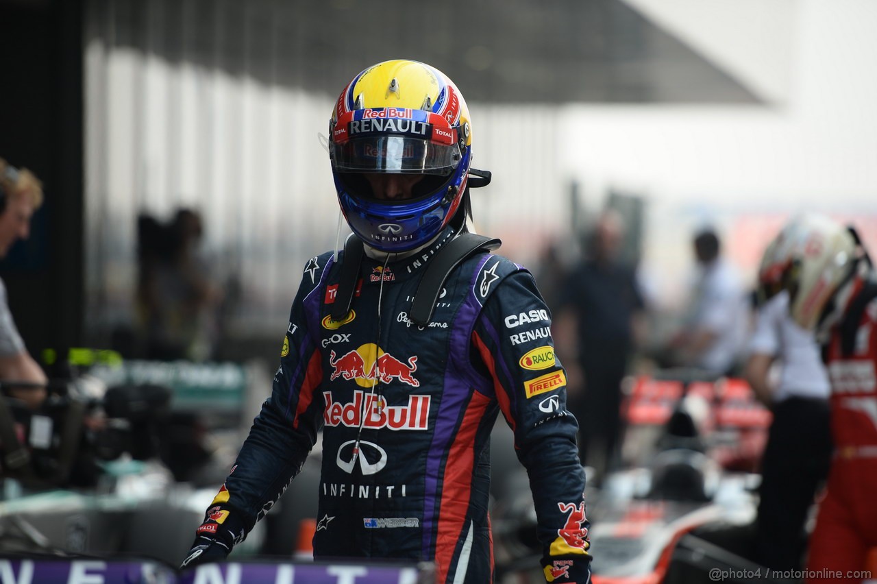 GP INDIA, 26.10.2013- Qualifiche: Mark Webber (AUS) Red Bull Racing RB9 